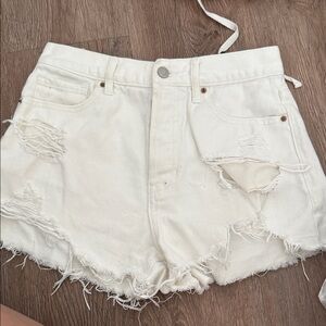 White Denim Shorts